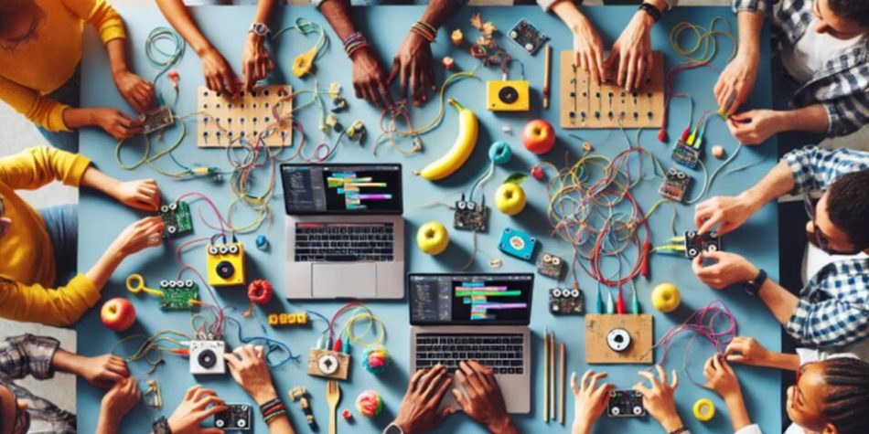 Computadores e frutas. Foto: Divulgação/SESC