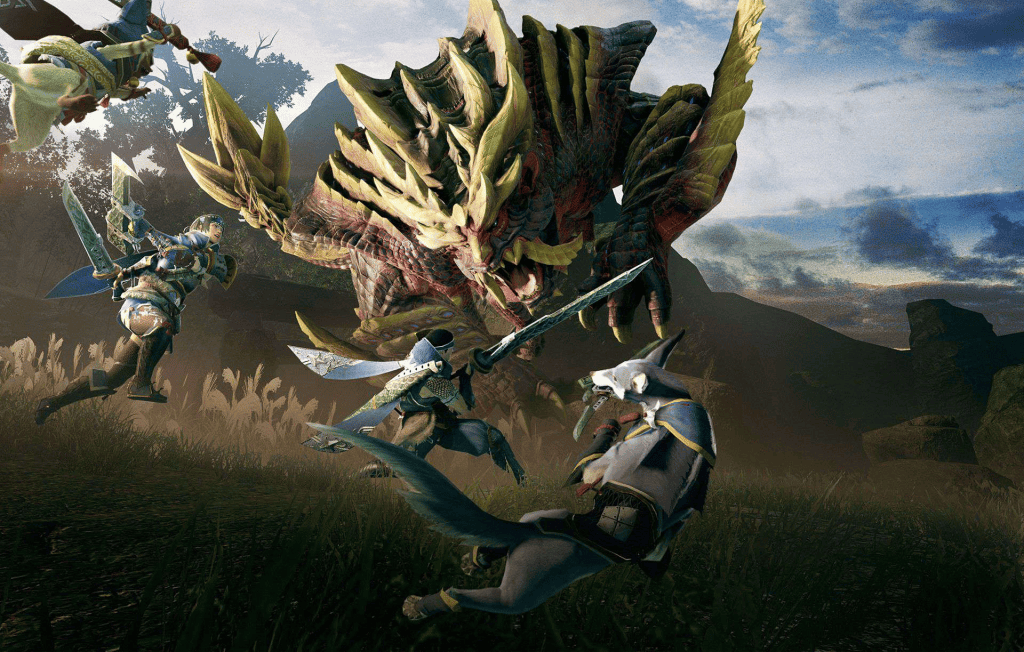 Imagem do jogo Monster Hunter Rise