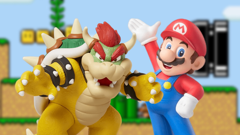 Amiibos inspirados nos personagens dos games da Nintendo, como Super Mario