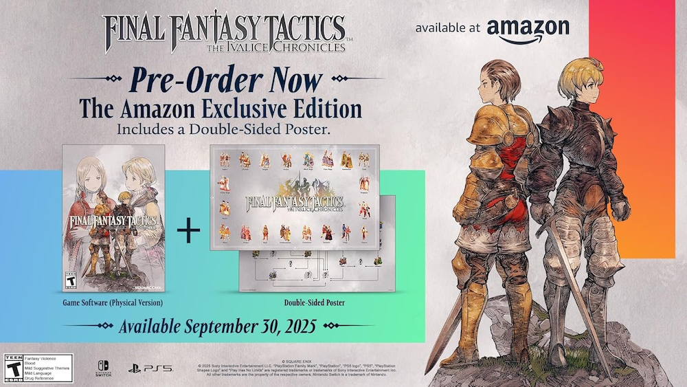Final Fantasy Tactics Preorders At Amazon Include Exclusive Double-Sided Poster