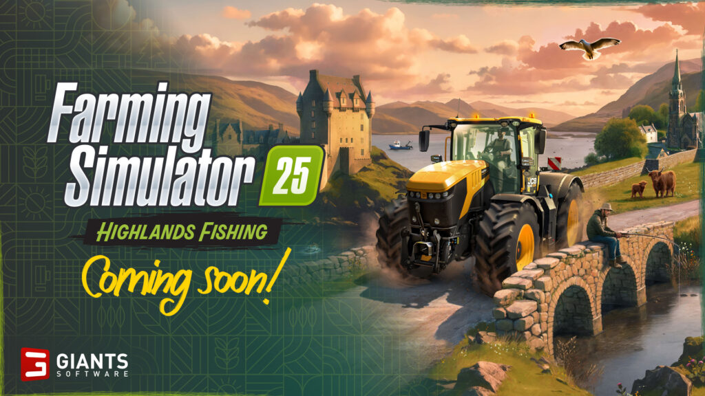 Farming Simulator 25: DLC "Pescaria nas Terras Altas" chega em 4 de novembro. Nova mapa das Terras Altas da Escócia também será lançado.
