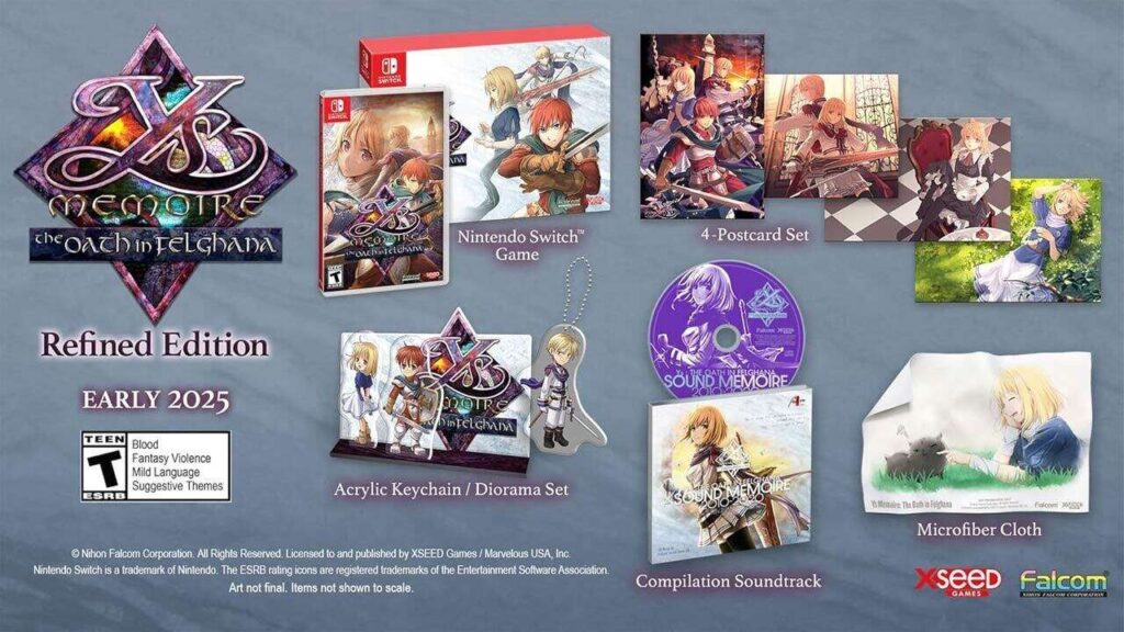 Ys Memoire Edição Física para Switch Cai para R$ 35 com Colecionáveis