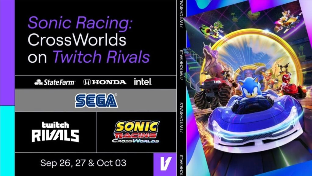 Sonic Racing: CrossWorlds ganha torneio no Twitch Rivals da SEGA!