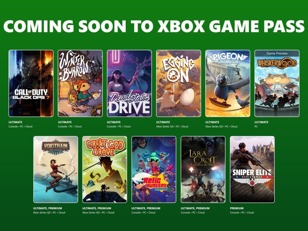 Xbox Game Pass de novembro de 2025: jogos imperdíveis à vista!