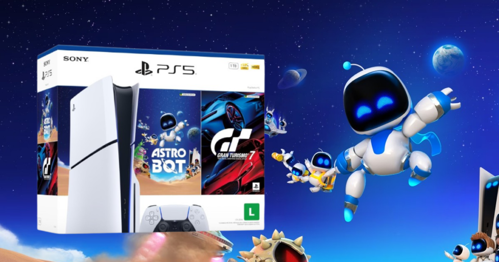 Desconto imperdível: PS5 Slim com Astro Bot e Gran Turismo 7!